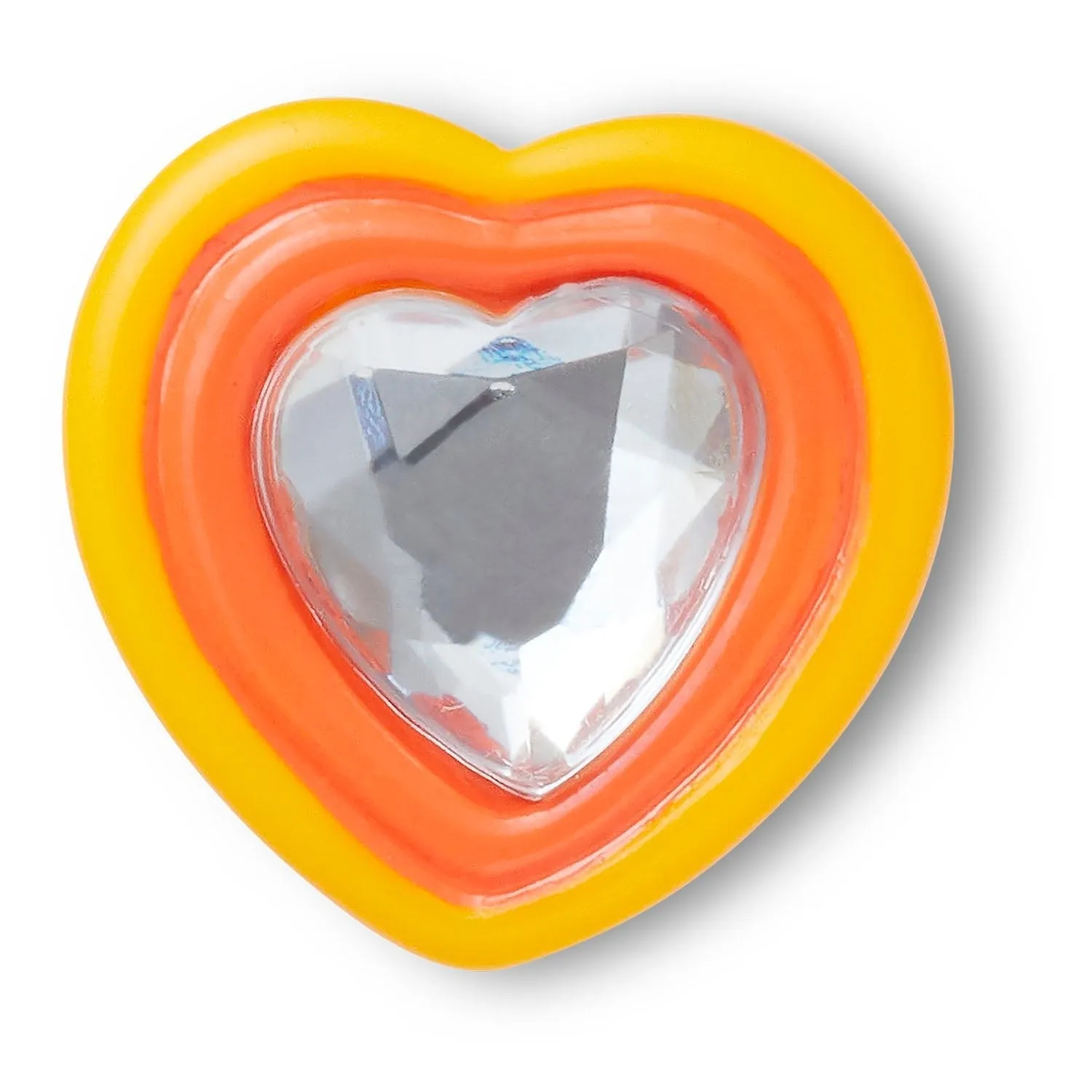 Yellow Orange Heart Gem Jibbitz