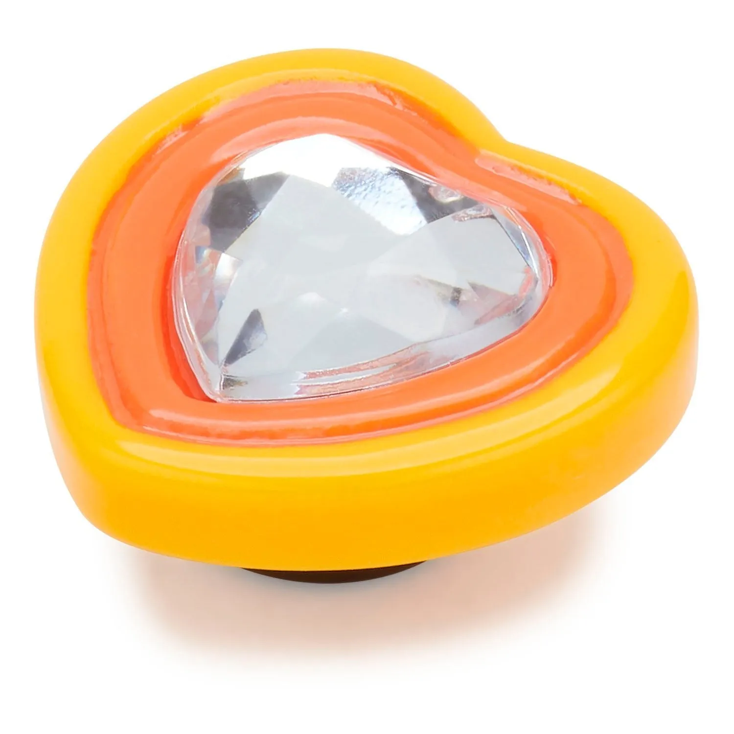 Yellow Orange Heart Gem Jibbitz